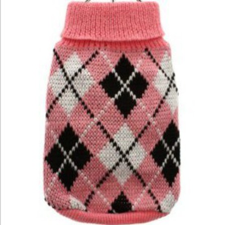 Argyle Sweater, Pink - Shop dog collars, dog leads, dog clothes, dog ...